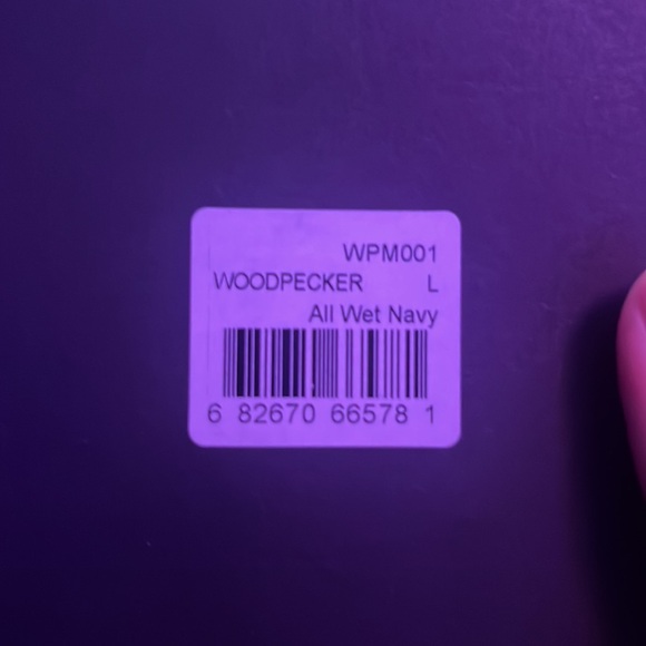 All wet Navy blue Woodpecker woods bomber jacket - Picture 7 of 7